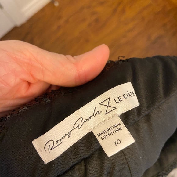 Black sequin joggers, size 10 - Picture 6 of 6